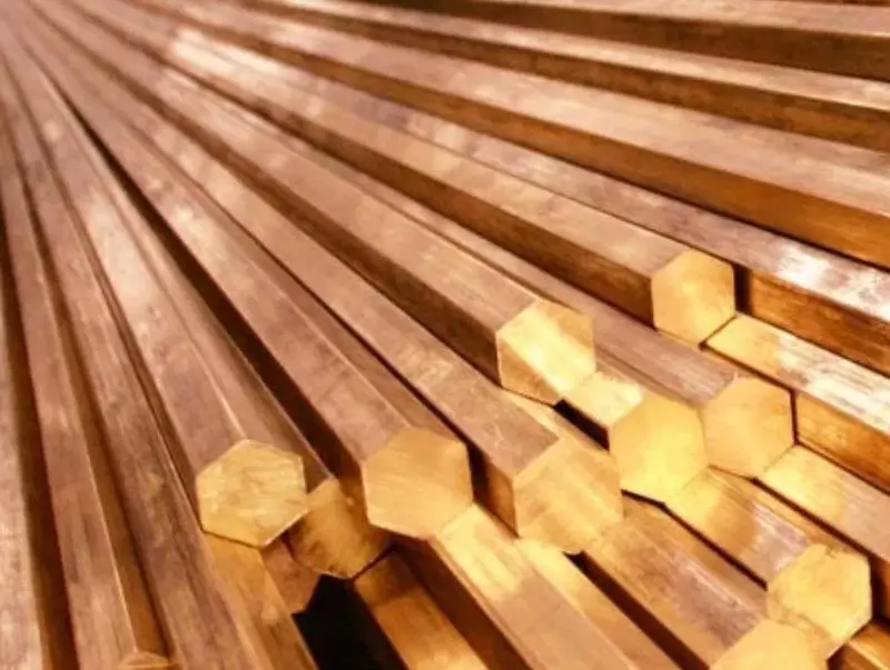  Шестигранник бронзовый БрАМц9-2; БрАЖНМц9-4-4-1; БрБ2… Размер: 4.5-100 мм  Состояние: твердый... - 