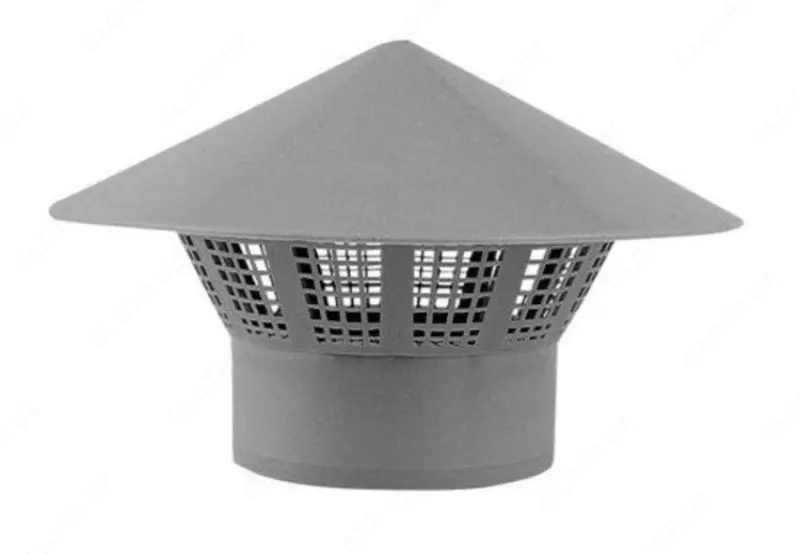 Дефлектор воздуховода круглый D= 100-1250 мм  Н= 170-1700 мм  Материал: ПП; сталь...