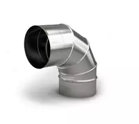 Отводы дымохода нержавеющие D= 110-450 мм  s_стенки= 0 5-1 мм  Марка стали: AISI 430; AISI 316