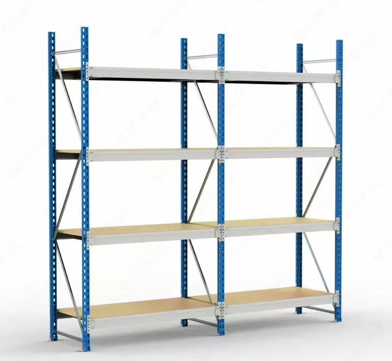 Metall stendlar H= 1000; 1200; 1380... mm  L= 700; 750; 760... mm  Chuqurligi: 300; 400; 455... mm  Turi: mezzanin; javon...