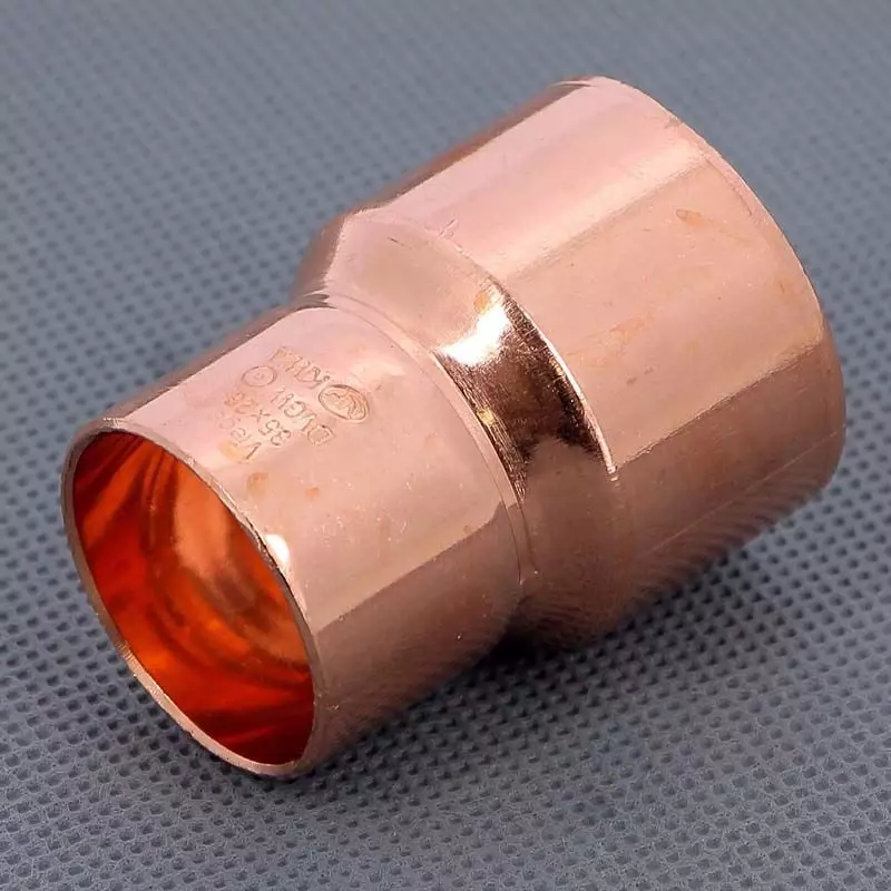 Переход медный однораструбный  Размер1: 1 1/8; 1 3/8; 1 5/8...  Размер2: 1; 1/2; 3/4…