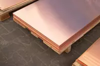 Медный лист s= 0 1-150 мм  Раскрой: 0.6х1.5; 1х2; 1хL...  Марка: М1; М1м; М1т...