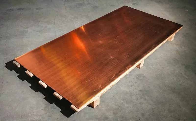  Медный лист s= 0 1-150 мм  Раскрой: 0.6х1.5; 1х2; 1хL...  Марка: М1; М1м; М1т... - 