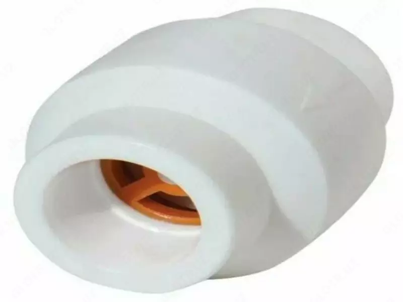 PP klapan; PVX; PE; metall-plastmassa ... D = 6-315 mm  Turi: teskari; aerator…  Ru= 0 5-25