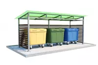 Контейнерные площадки Ширина: 1140-1950 мм  L= 1725-13000 мм  Н= 1605-2100 мм