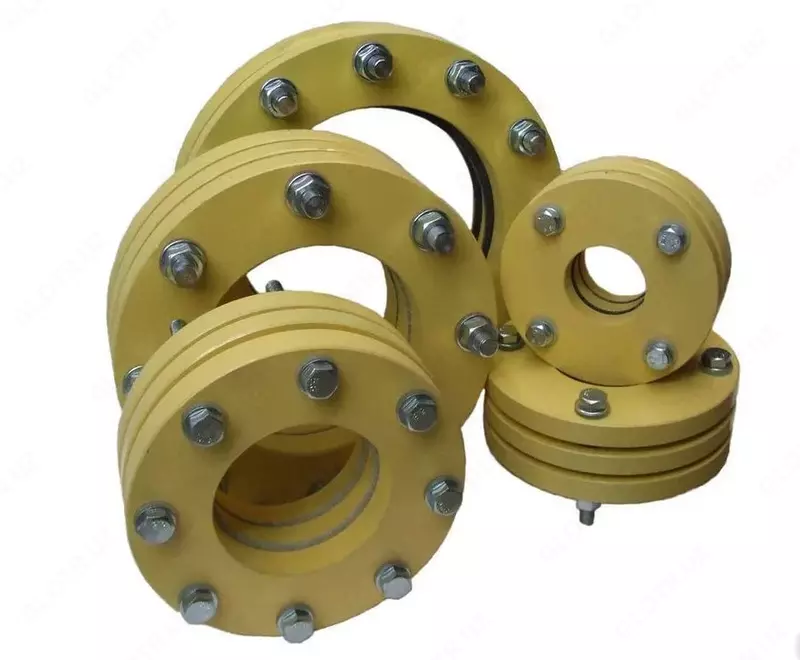  Izolyatsiya qiluvchi gardish aloqasi D= 20-500 mm  Bosim: Ru10; Ru16; PN25...  Turi: bir qismli - 