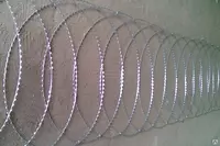 Плоское колючее ленточное заграждение