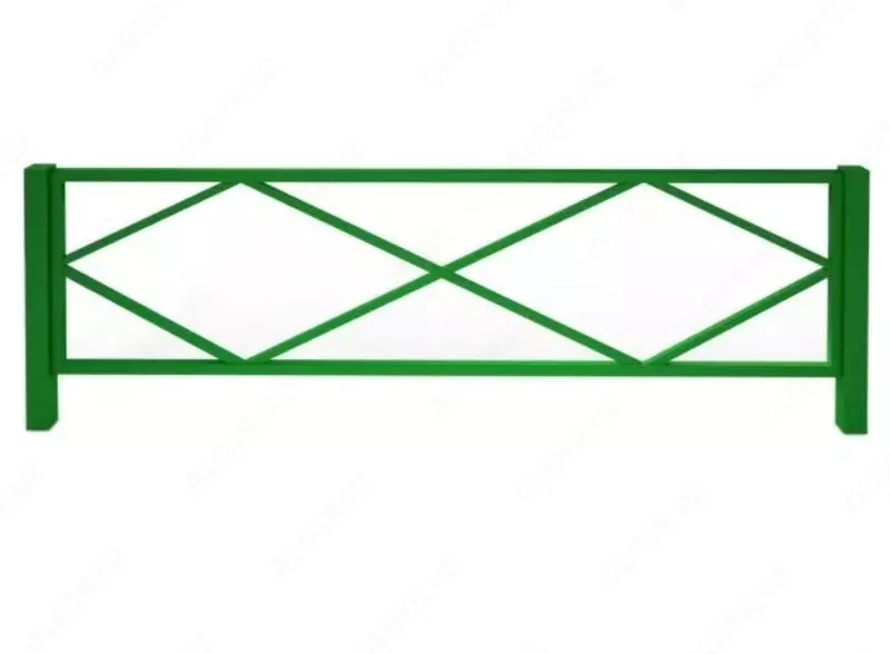 Газонные ограждения L= 680-2510 мм  H= 230-1180 мм  Покрытие: цинк-полимер; цинк; грунт-эмаль...