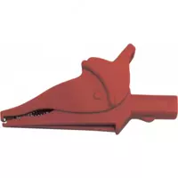 Зажим изолированный типа крокодил  d30  красный