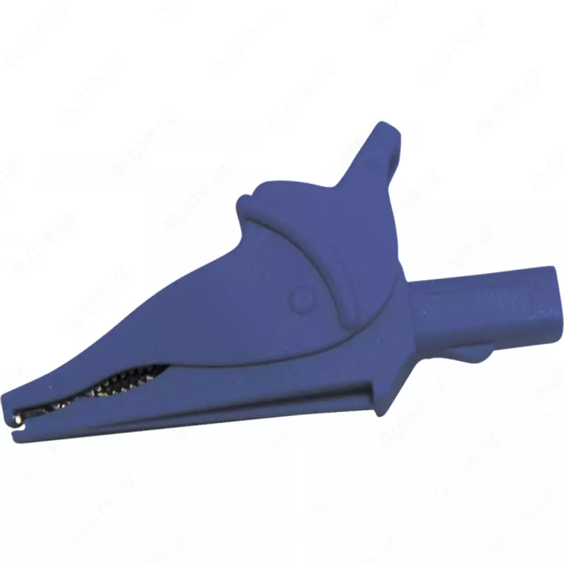 Зажим изолированный типа крокодил  d30  синий