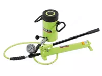 JHZ10008  1018 кН  ход поршня 80 мм  цилиндр с полым поршнем одностороннего действия и комплект воздушного насоса