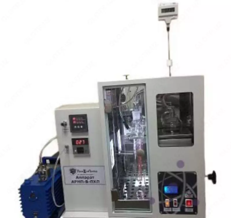 АРНПц-В-ПХП — полуавтоматический аппарат для определения фракционного состава нефтепродуктов при пониженном давлении окружающей среды (под вакуумом) с цифровым сертифицированным термометром