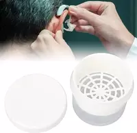 Eshitish vositalarini quritish va quloq qoliplarini tozalash uchun idish.