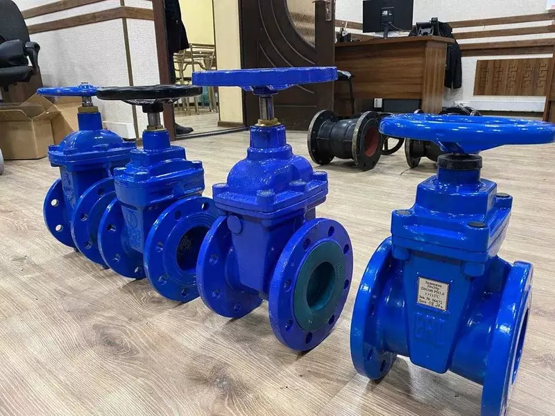 Задвижка с обрезиненным клином Китай.