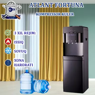 ATLANT-F YLR-LW-2-5-97ALB suv kuleri (sovutgichi), qora rangli