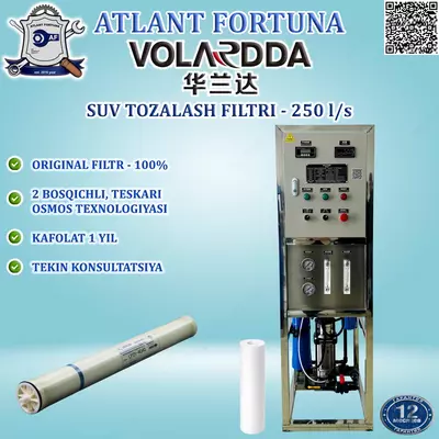 HLDRO-250LPH (VOLARDDA) teskari osmos tizimi