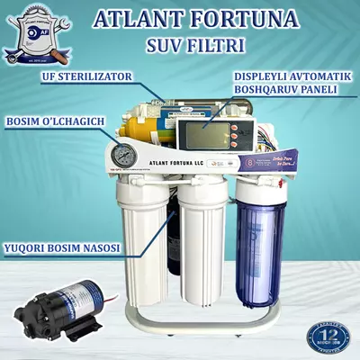 Atlant Fortuna suv filtri, 8 bosqichli filtrlash, 16 l/soat