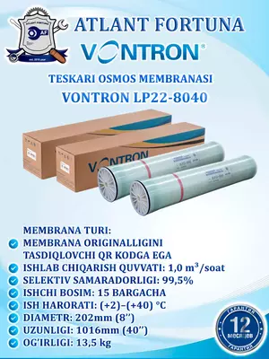 Teskari osmos membranasi VONTRON LP22-8040