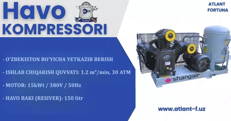 Yuqori bosimli kompressor SHANGAIR, 09WM-1530-YQ