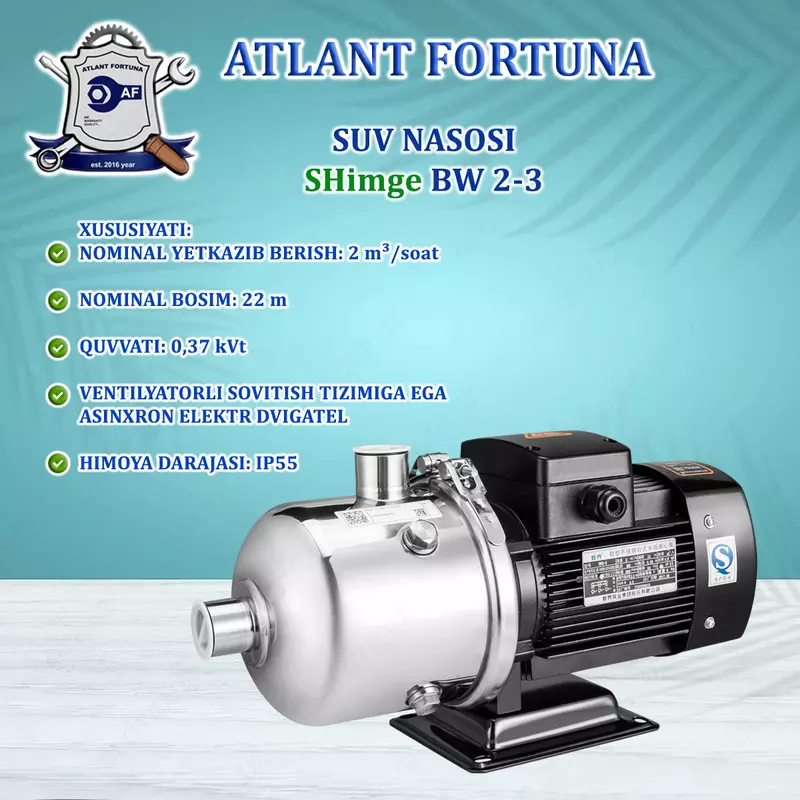 "Atlant Fortuna" MChJ - Shimge BW 2-3 suv nasosi