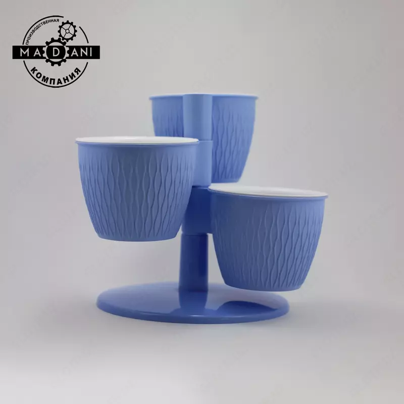 Gul idishi Kaskad piramida 2 uch etajli 0 5l