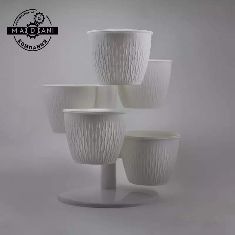 Gul idishi Kaskad piramida 2 besh etajli 0