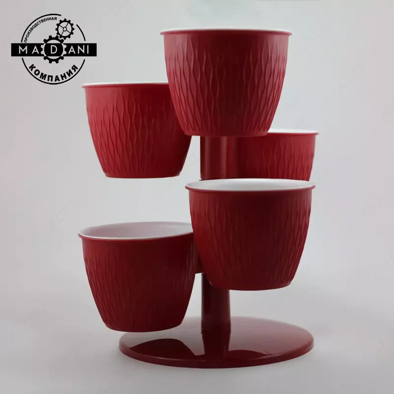 Gul idishi Kaskad piramida 2 besh etajli 0