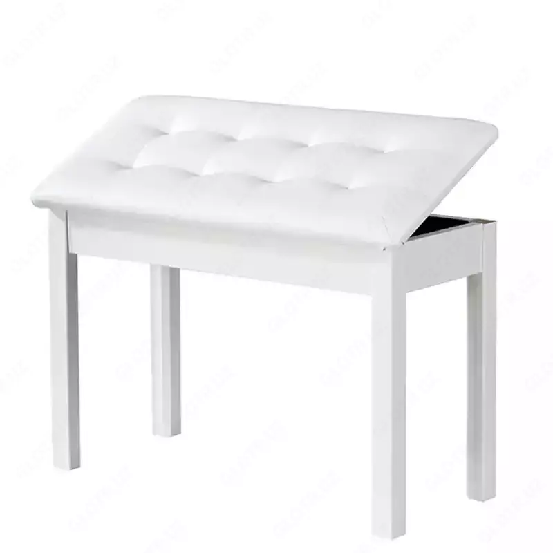 Стул для пианино из дерево белый