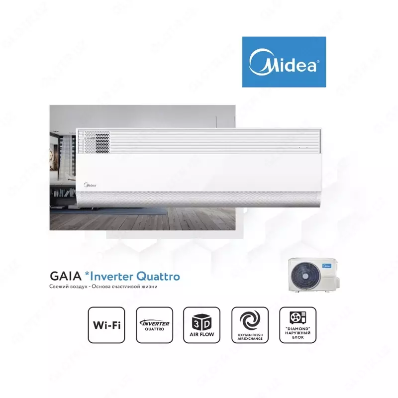 Инверторный Кондиционер Midea Модель GAIA 12 Quattro Inverter - Midea Climat