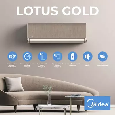 Инверторный Кондиционер Midea Модель LOTUS Gold 18 Quattro Inverter Midea Climat