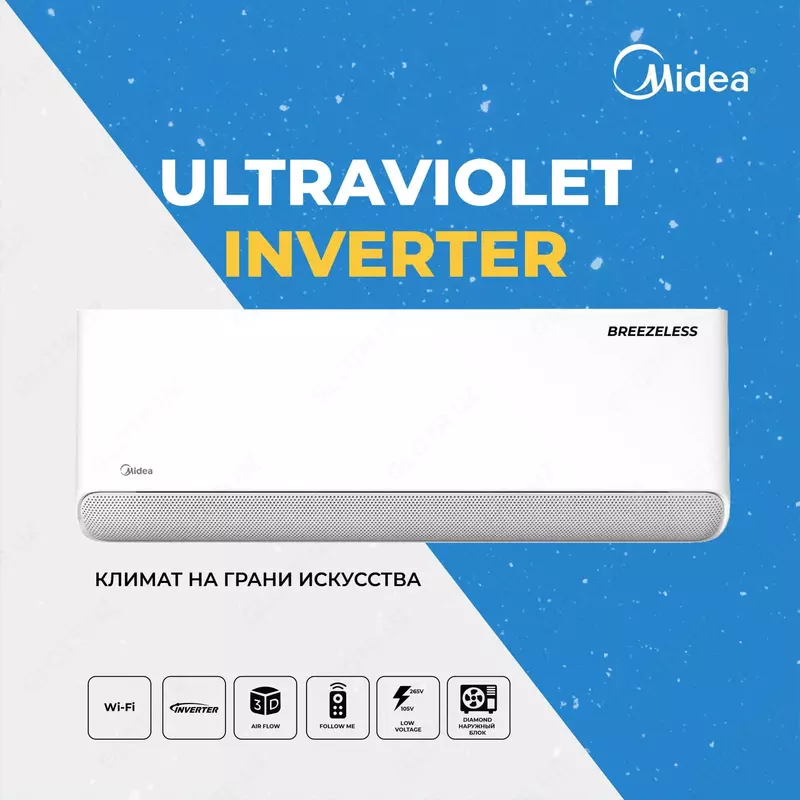 Инверторный Кондиционер Midea Модель Ultraviolet 18 Quattro Inverter