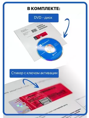 884 000 сум / шт. Microsoft Windows 11 home 64-bit OEM DVD (Конверт)