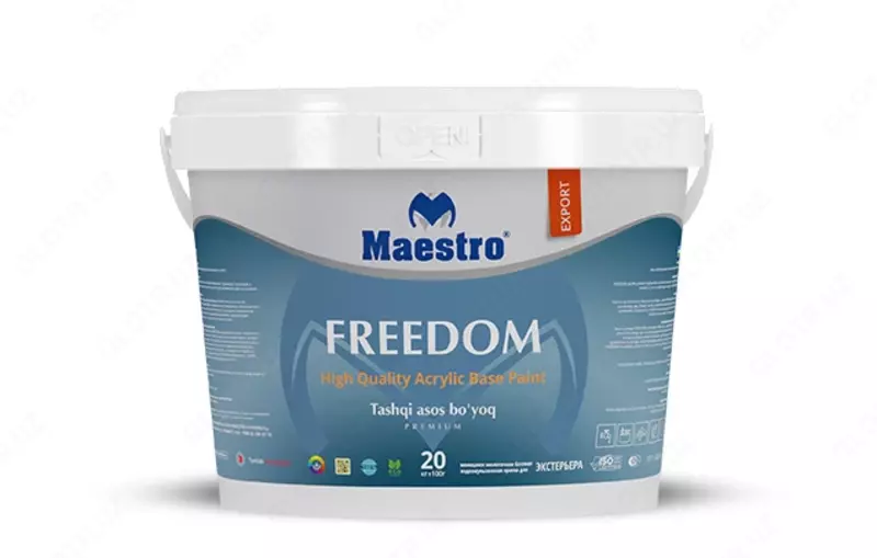 Базовая водоэмульсионная краска для подбора цветов Б-база(фасадная) FREEDOM 20 кг