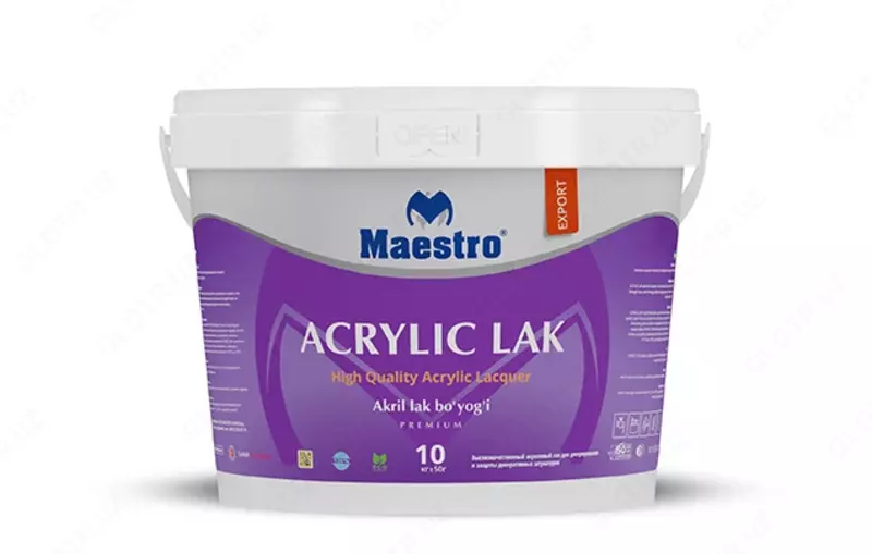 Акриловый лак для декорирования и защиты декоративных штукатурок ACRYLIK LAK 3 кг - 179 448.5 сум