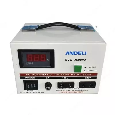 Стабилизатор напряжения ANDELI SVC-D500VA (Bypass)