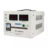 Стабилизатор напряжения ANDELI SVC-D3000VA (Bypass) - 956 000 сум