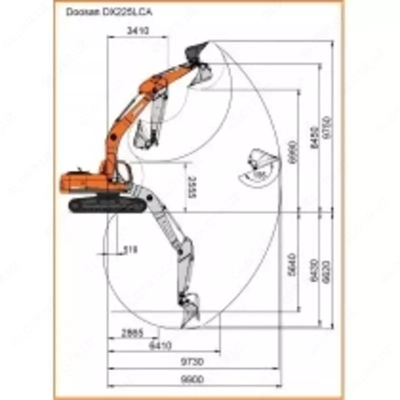 1 619 821 342 сум Гусеничный экскаватор Doosan DX225LCA