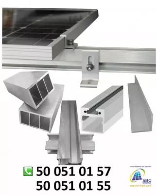 Алюминиевые конструкции и аксессуары для монтажа солнечных панелей