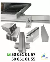 Алюминиевые конструкции и аксессуары для монтажа солнечных панелей