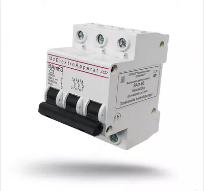 Выключатели автоматические трёхфазные BAm63-3P-3A (50/60 Hz) степень защиты IP 20. - 35 000 сум / шт.