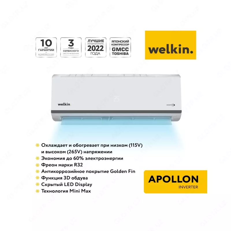  Инверторный Кондиционер Welkin Модель Apollon 12 Inverter Welkin Climat