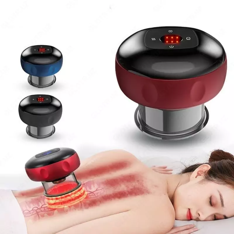 Электрический Вакуумный массажер для тела / Банка с подогревом / Антицеллюлитный массажер