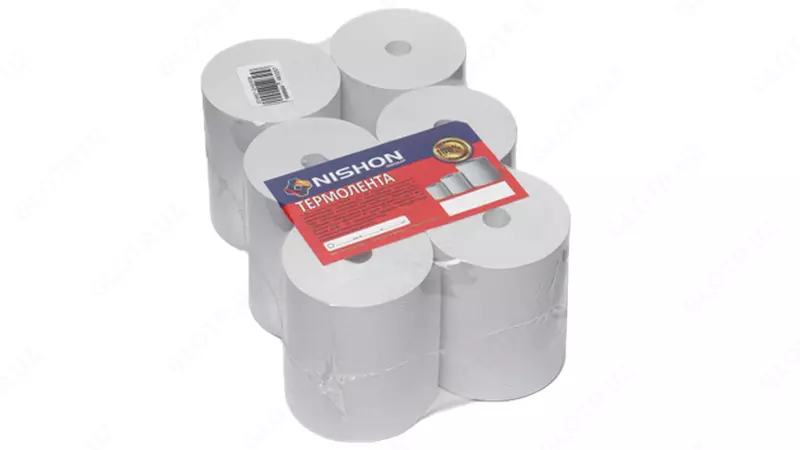 Термобумага Nishon 80 мм х 60 м  без втулки (чековая термолента)