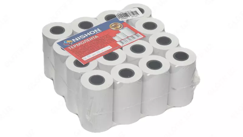 Термобумага Nishon 56 мм х 13 м  со втулкой (чековая термолента)