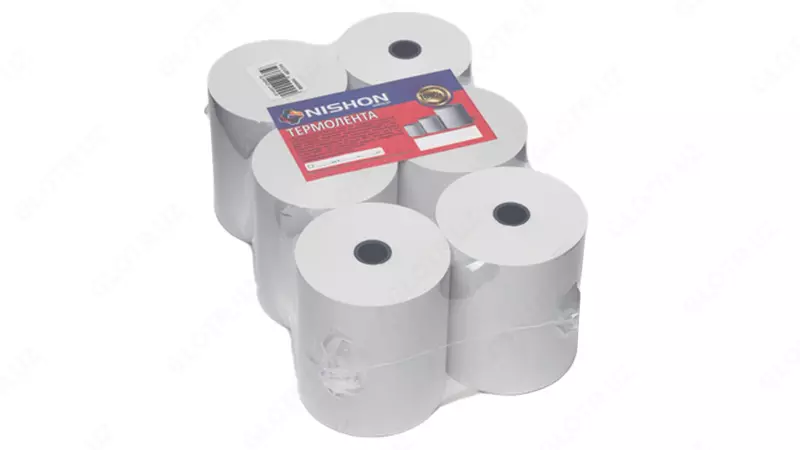 Термобумага Nishon 80 мм х 70 м  со втулкой (чековая термолента)