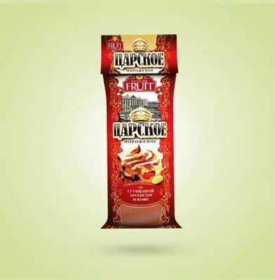 Мороженое пломбир со вкусом ореха Царское 0,5 кг