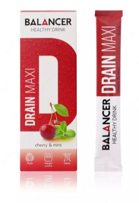 Очищающий и дренирующий напиток BALANCER DRAIN MAXI со вкусом «Вишня–мята»