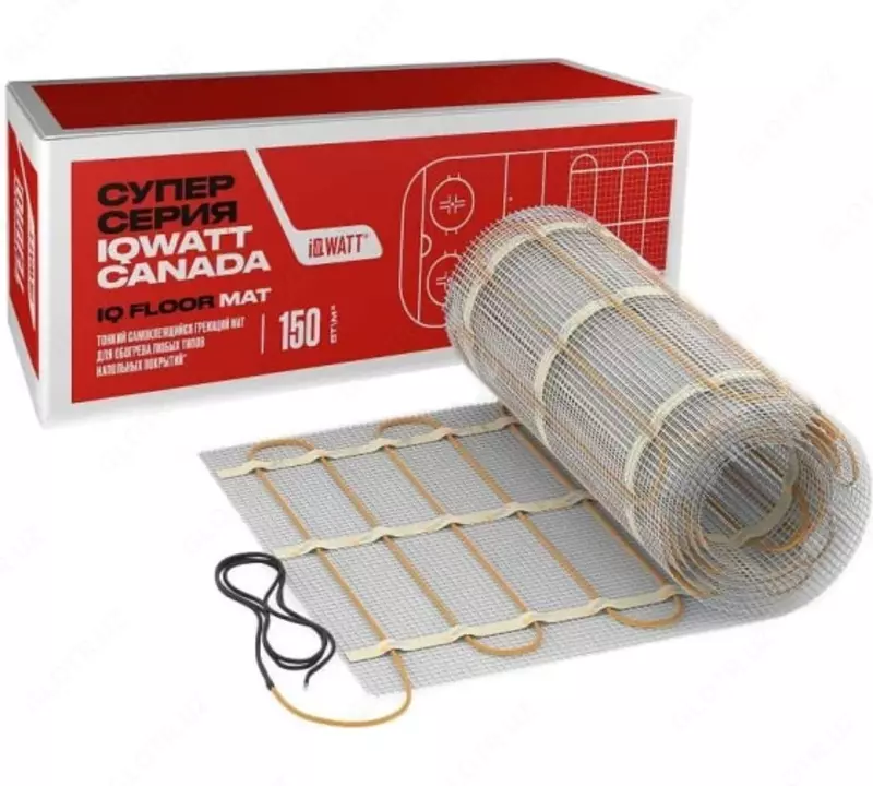 Тонкий самоклеящийся греющий мат IQ FLOOR (Теплый пол) 2м² - 1 474 781.1 сум
