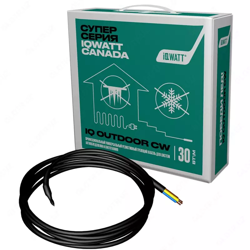 Muzdan tushirish va qor eritish tizimlari uchun isitish kabeli IQ OUTDOOR CW 40m - 2 261 050.5 so'm