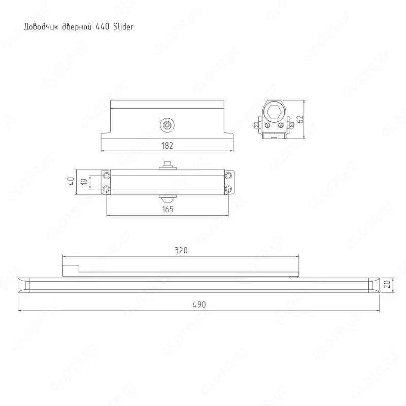 {0} so'mdan 70 dan 130 kg gacha bo'lgan ISPARUS Slider 440 slayderli eshikni yopishtiruvchi